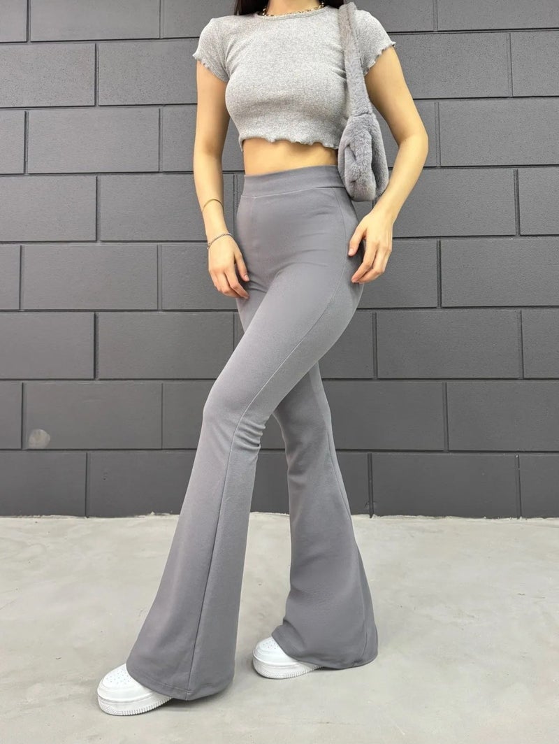 Balta Collection Women's Flare Leg Crepe High Waist Lycra Slimming Leggings Pants  - Image 1