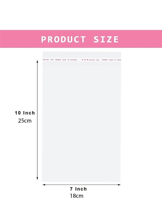 KOOKNA 100Pcs Clear Resealable Bags, Self-Sealing Cellophane Packaging Bags, Transparent Plastic Pouches for Freshness Preservation, Cello Sleeves for Bakery and Product Showcasing (18x25cm) - Image 2