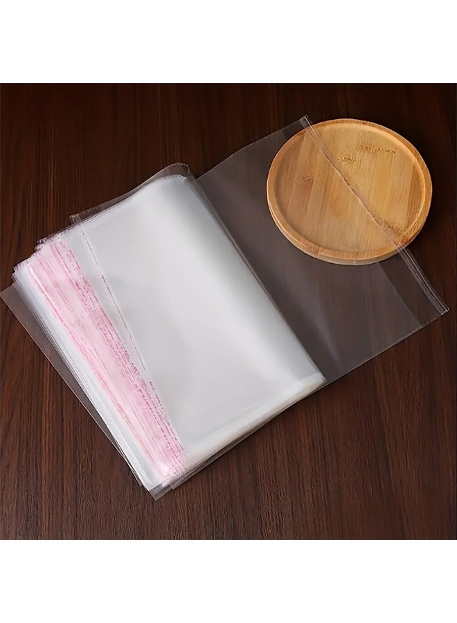 KOOKNA 100Pcs Clear Resealable Bags, Self-Sealing Cellophane Packaging Bags, Transparent Plastic Pouches for Freshness Preservation, Cello Sleeves for Bakery and Product Showcasing (18x25cm) - Image 5