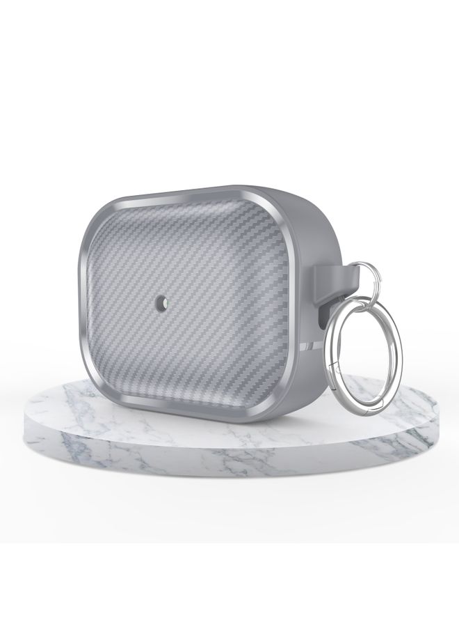 Case Cover For AirPods Pro 2 Photo Frame Carbon Fiber Series Earphone Case Dark Grey