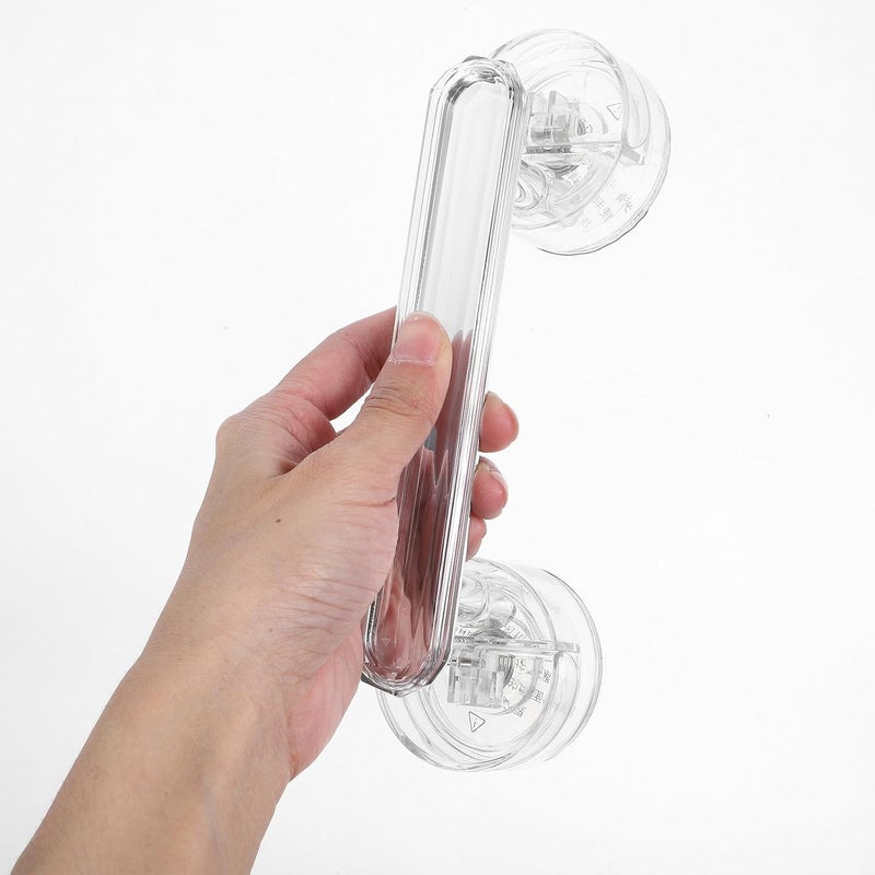Silver Suction Glass Door Handle Bathroom Grab Bar Elderly Shower Safety Handrail for Bathtub and Sliding Cabinet Doors - Image 4