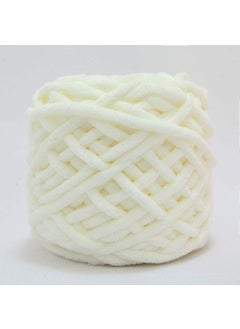 Ice Cream Striped Soft Thick Yarn Handmade Diy Knitted Scarf Yarn Ball Crochet Hook Slipper Self-knitted Ball 01 Milky White