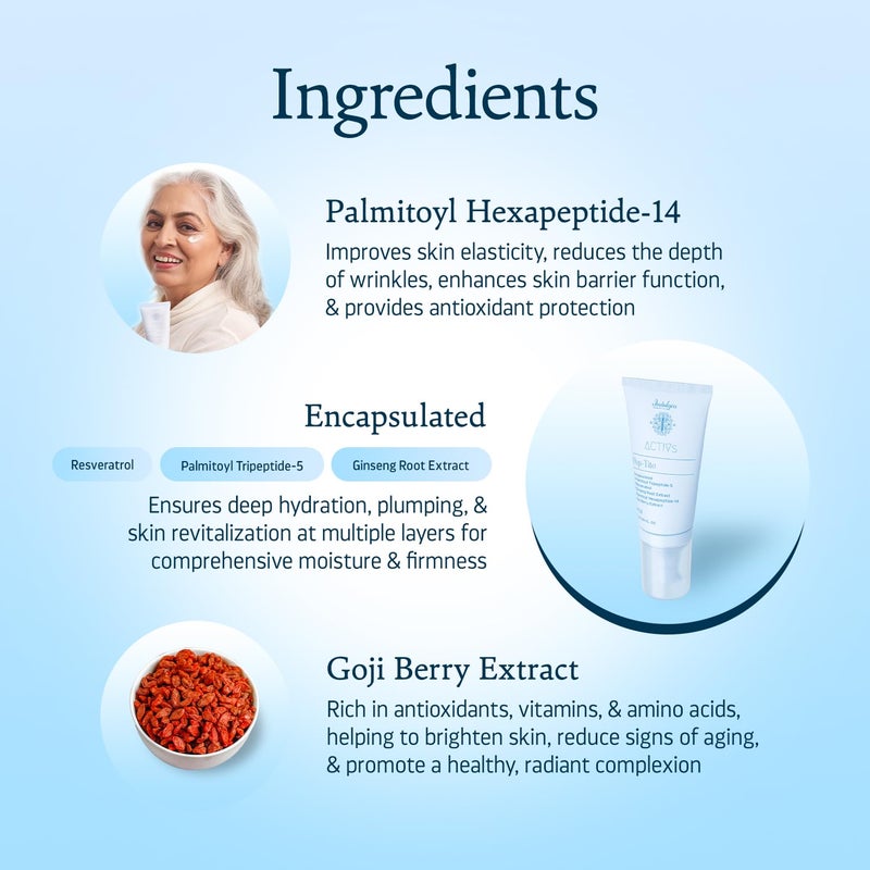 Indulgeo ESSENTIALS مرطب شد البشرة ببتيد بيبتايت من إندولجيو إيسينشالز مع ببتيدات محاطة ومستخلص توت غوجي يساعد في تقليل التجاعيد والخطوط الدقيقة وأقدام الغراب لجميع أنواع البشرة للرجال والنساء 50 مل - Image 3