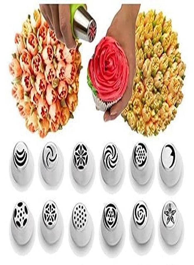 BAKING SET مجموعة فوهات تزيين الكيك | فوهات تزيين الكيك من الفولاذ المقاوم للصدأ | أدوات تزيين الكيك | قابلة لإعادة الاستخدام والغسل | أدوات صنع الكيك - Image 4