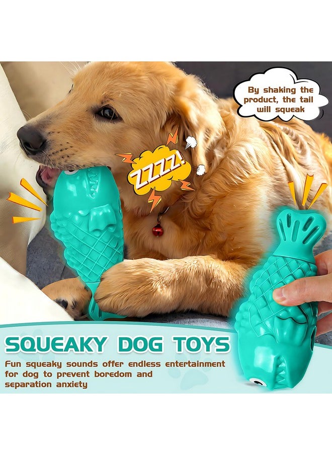 OSORD OSORD Dog Chew Toys for Aggressive Chewers, Tough Indestructible Squeaky Treat Dispensing Dog Toys for Large Medium Breed, Interactive Durable Nylon Bone Toys to Keep Them Busy(Green)  - Image 3