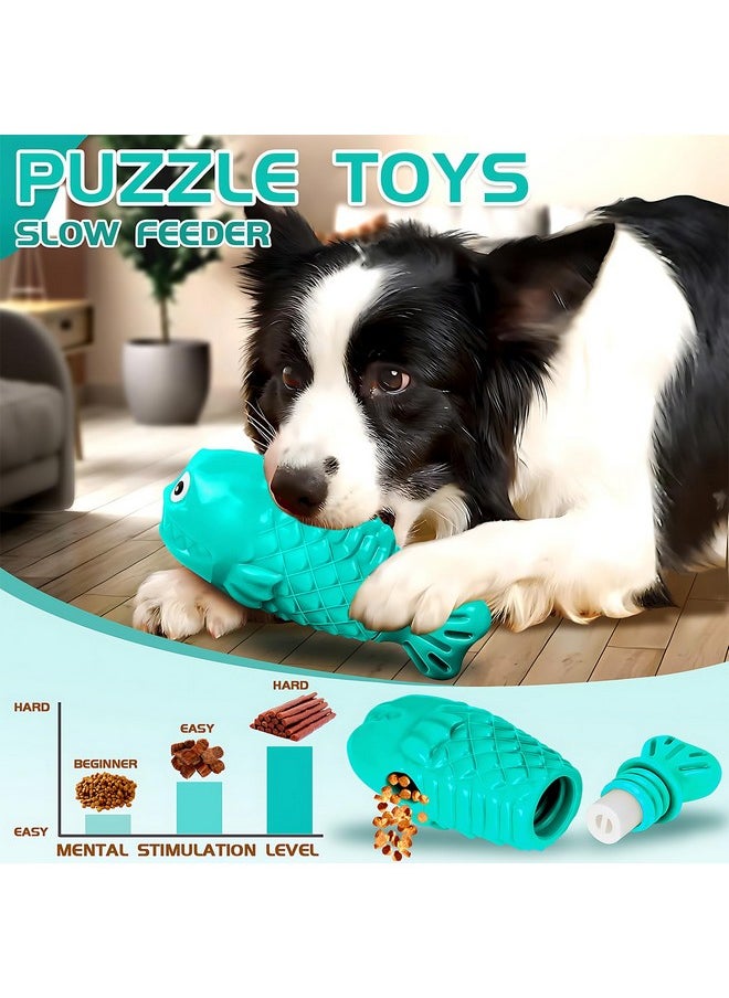 OSORD OSORD Dog Chew Toys for Aggressive Chewers, Tough Indestructible Squeaky Treat Dispensing Dog Toys for Large Medium Breed, Interactive Durable Nylon Bone Toys to Keep Them Busy(Green)  - Image 4