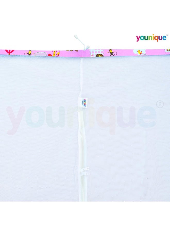 Younique Hanging Baby Cradle Mosquito Net for Cloth Cradle/Swing/Jhula/Thottil/Jhoola with Side Zip Opening, Thottil Kosuvalai Mosquito Net for Baby Cradle Swing (0-3 yrs) - Pink Cartoons - pzsku/ZC316F47915F8CA255BB4Z/45/_/1738305488/9b406ff3-7427-4787-9492-e415f164cfd0