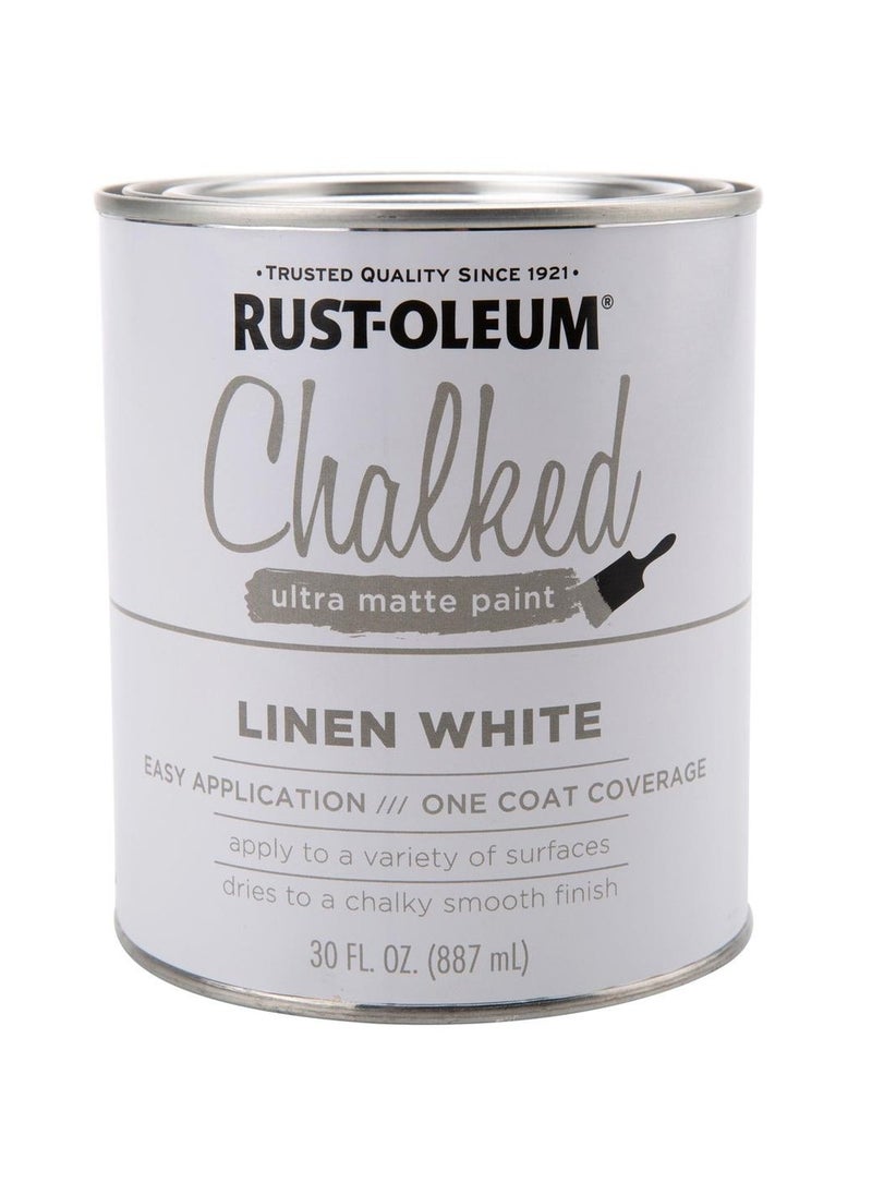 RUST-OLEUM - Chalked Ultra Matte Paint (887 ml, Linen White) - Image 1