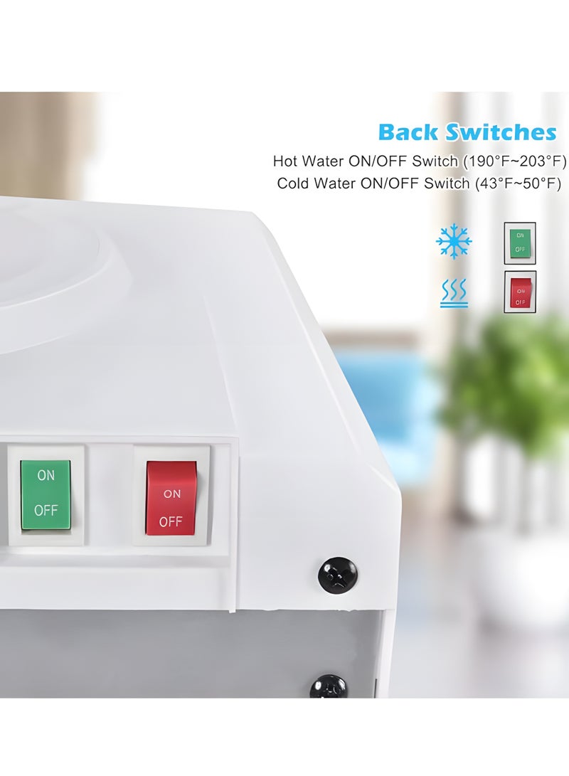 بيج ماكس ديسبنسر مياه علوي للتبريد والتسخين – أبيض، يحمل جراكن 3 و 5 جالون، قفل أمان للأطفال – للمنازل والمطابخ والمكاتب والسكن الطلابي. - Image 3