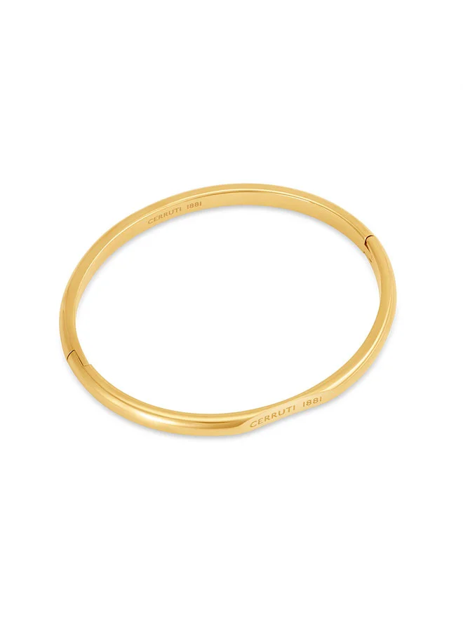 CERRUTI 1881 Flavia Gold Logo Bangle Bracelet for Women