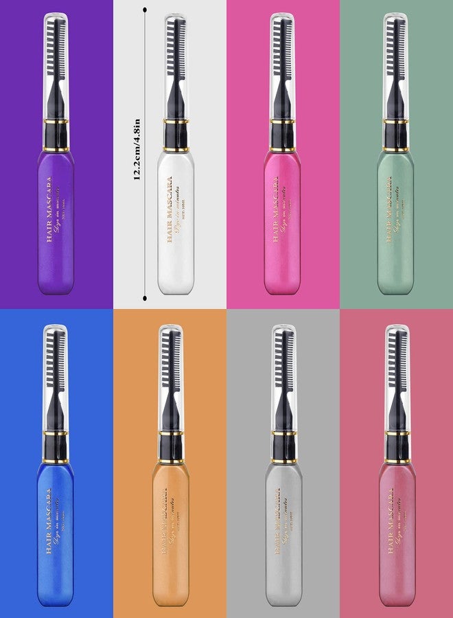 DeMoce Hair Chalk 8pcs Temporary Hair Color for Kids, Washable Hair Mascara for Birthday Cosplay DIY, Easter, New Year, 8 Colors, Natural, Light Hair Colors, Wax, 0.3527 Ounce - Image 4