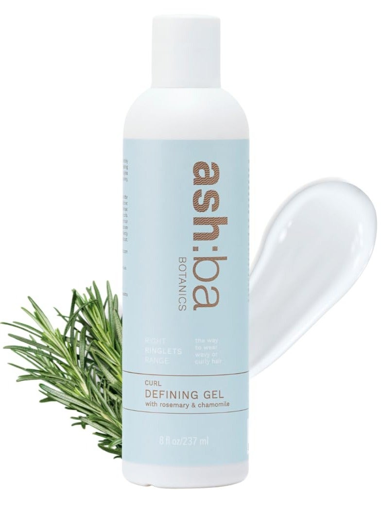 Ashba Botanics Curl Defining Gel For Curly & Wavy Hair | Enhances Curls, Controls Frizz & Medium-Strong Hold For Women & Men| With Rosemary, Amino Proteins & Chamomile | Silicone Free - 237 ml - Image 1