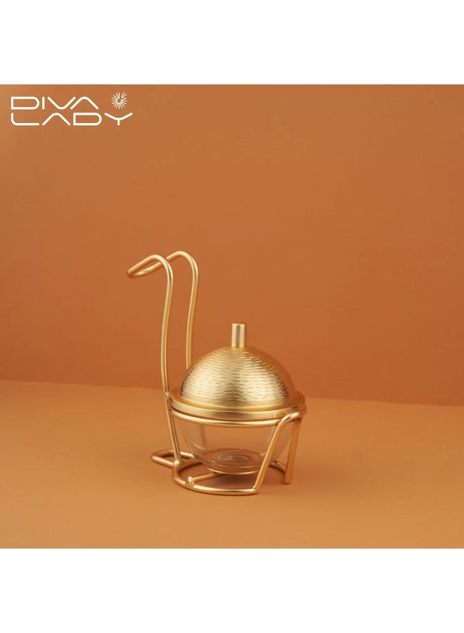 DIVA LADY 🍬 DIVA LADY Luxury Golden Serving Bowl – Compact Elegance for Dates, Nuts, and Sweets ✨ - Image 1