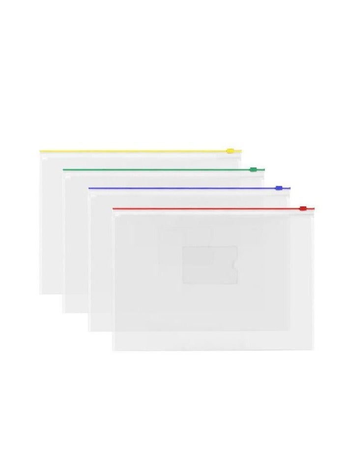 Terabyte Transparent Data Envelope With Zipper Slide Clouser B5 Pack of 4 - Image 2