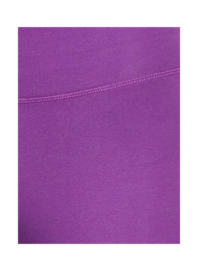 Jockey purple Women Capri Cotton Capri 1391 0105 PG LG Purple Glory/Light Grey Melange Large for Women | Best Price UAE