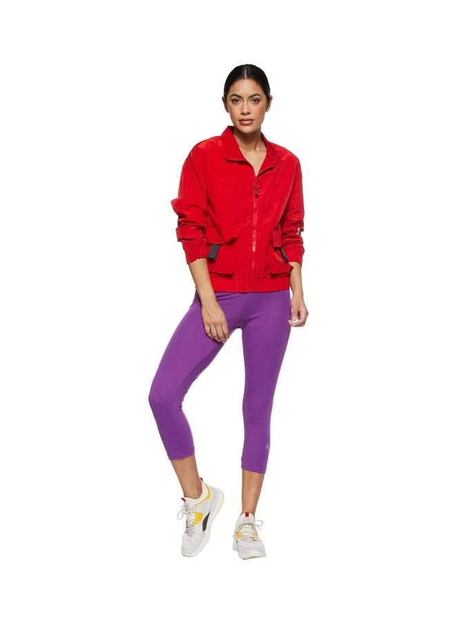 Jockey purple Women Capri Cotton Capri 1391 0105 PG LG Purple Glory/Light Grey Melange Large for Women | Best Price UAE