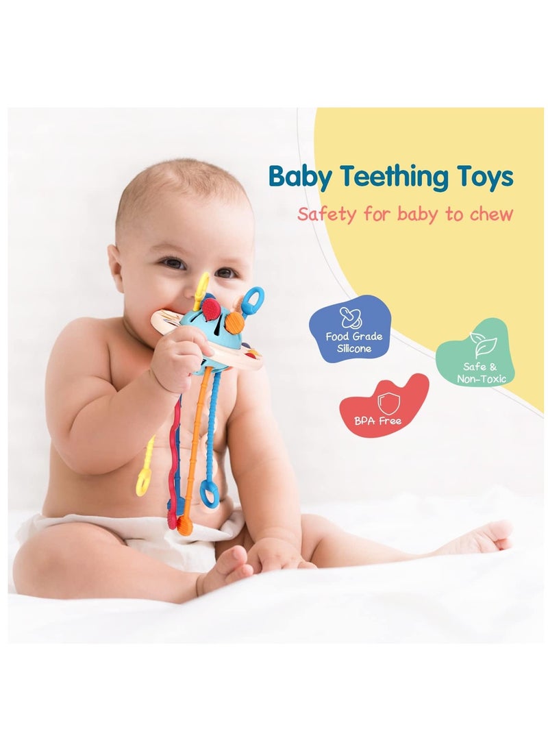 SKY-TOUCH - Baby Montessori Toys Fine Motor Skills Development Toy for Toddlers: Sensory Toys with Food Grade Silicone Pull String Activity Toys for 18 Months+ Baby Gifts - Image 1