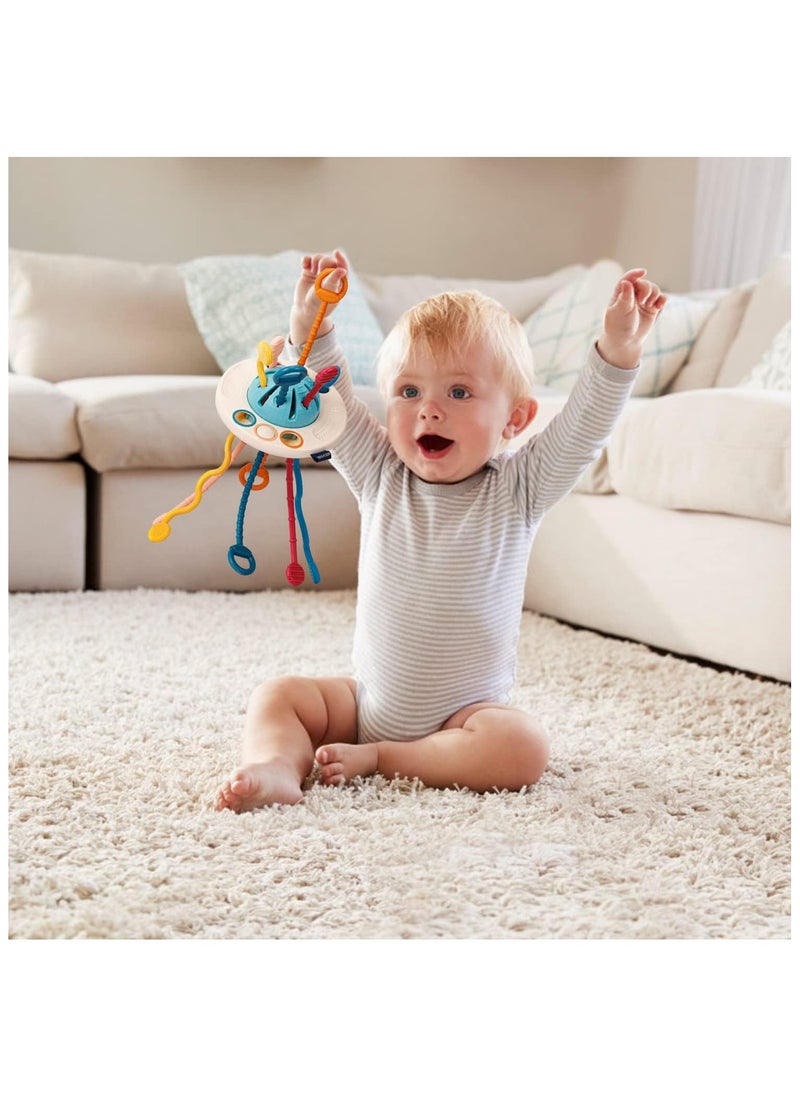 SKY-TOUCH - Baby Montessori Toys Fine Motor Skills Development Toy for Toddlers: Sensory Toys with Food Grade Silicone Pull String Activity Toys for 18 Months+ Baby Gifts - Image 1