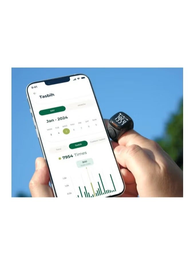 Toy Box Smart Tasbih Zikr Ring Size 20 Water resistant - Image 2