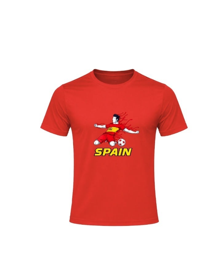 Spain Football World Fans printed T-Shirts Supporting The Football Team Jersey T-Shirts For Men|Women|Kids To Win The Cup - Image 1