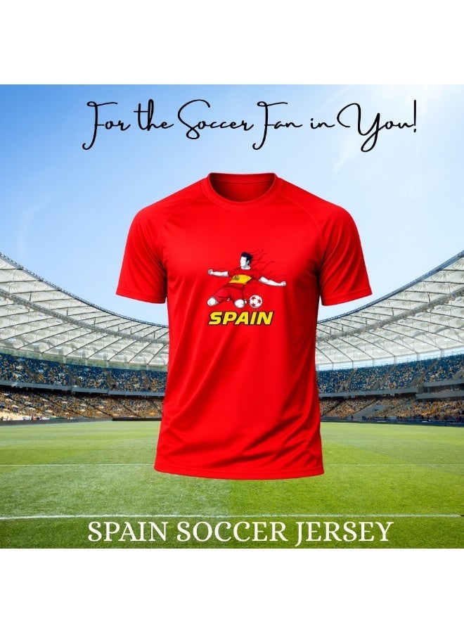 Spain Football World Fans printed T-Shirts Supporting The Football Team Jersey T-Shirts For Men|Women|Kids To Win The Cup - Image 4