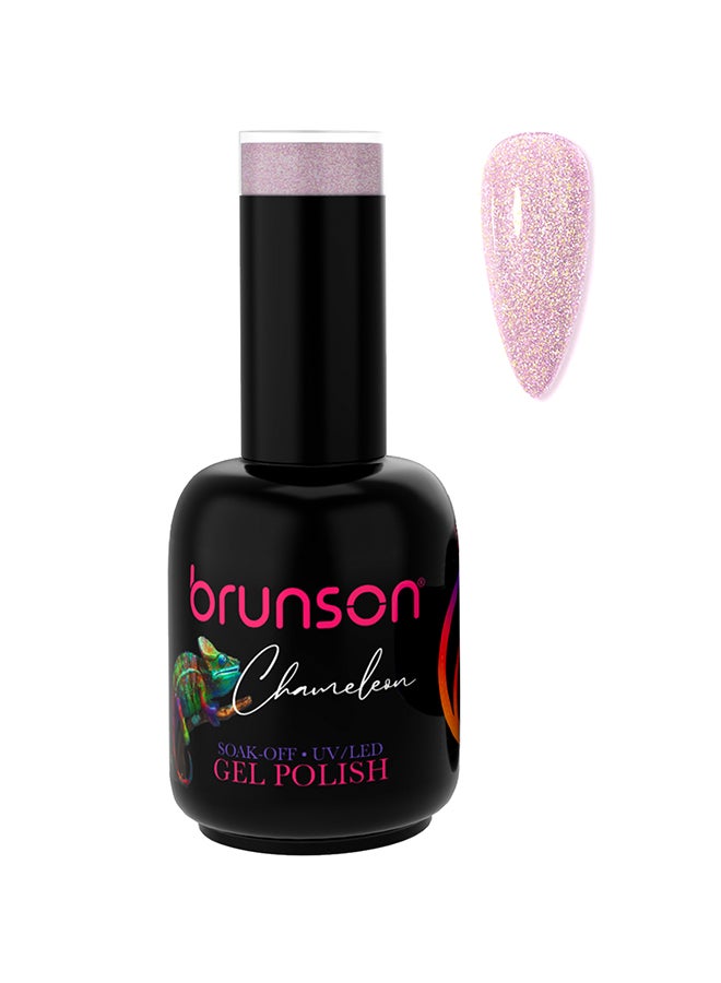 brunson 18ml Chameleon Gel Nail Polish: Glossy Shine, Long-Lasting Soak-off UV/LED Gel for Nail Art French Manicure Pedicure. Salon Quality, Chip Resistant, Trendy Sparkly Acrylic Nails. - Image 1