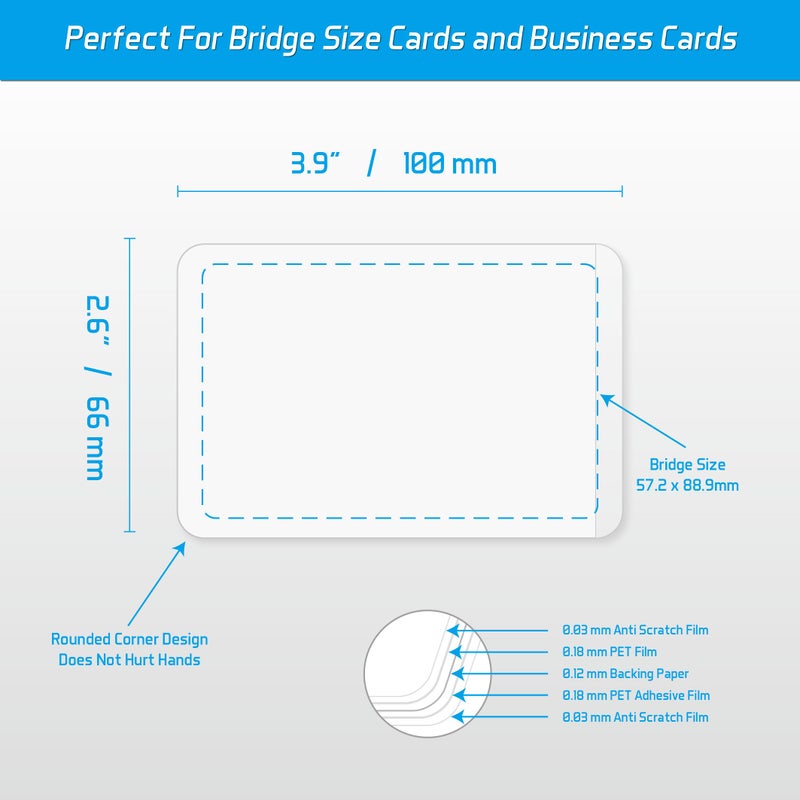 IMAGAME Self-Sealing Laminating Pouches, 2.6" x 3.9" for Business Cards and Bridge Size Flash Cards, 20 Packs 18mil Adhesive Lamination Sheets, Waterproof, No Machine Needed - Image 3