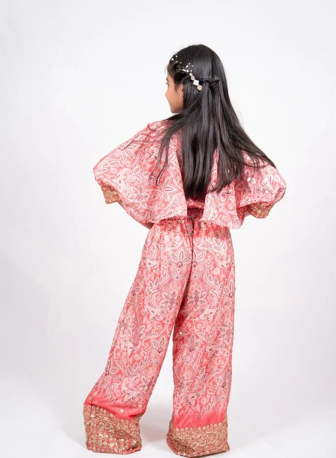 Maithili Maithili Embellished Printed Crop Top and Pants Set