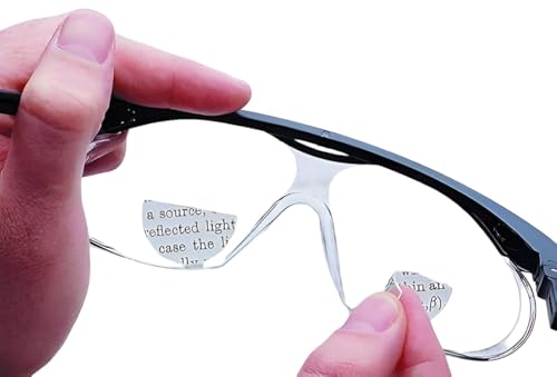 Calabria Hydrotac OPTX 20/20 Stick On BiFocal Lenses +2.00 Mens Womens Magnifying Bi-Focal Reusable Reader Adhesive Stickers - Image 1