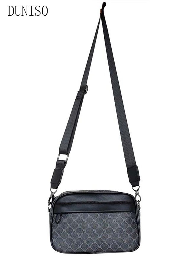 DUNISO Compact Crossbody Bag for Men Waterproof Handbag Multipurpose Shoulder Bag with Buckle Multi-pocket Everyday Carry Bag Sling Bag for Travel Work Sports  - Image 2