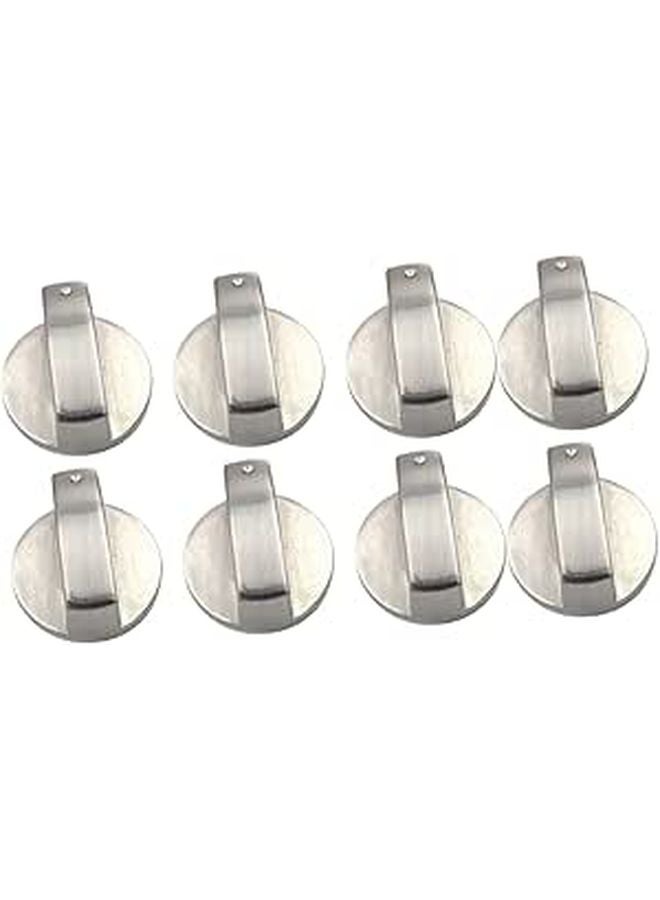 8 Pcs Metal Gas Stove Knobs Replacement On Off Control Dials Easy Installation - Image 1