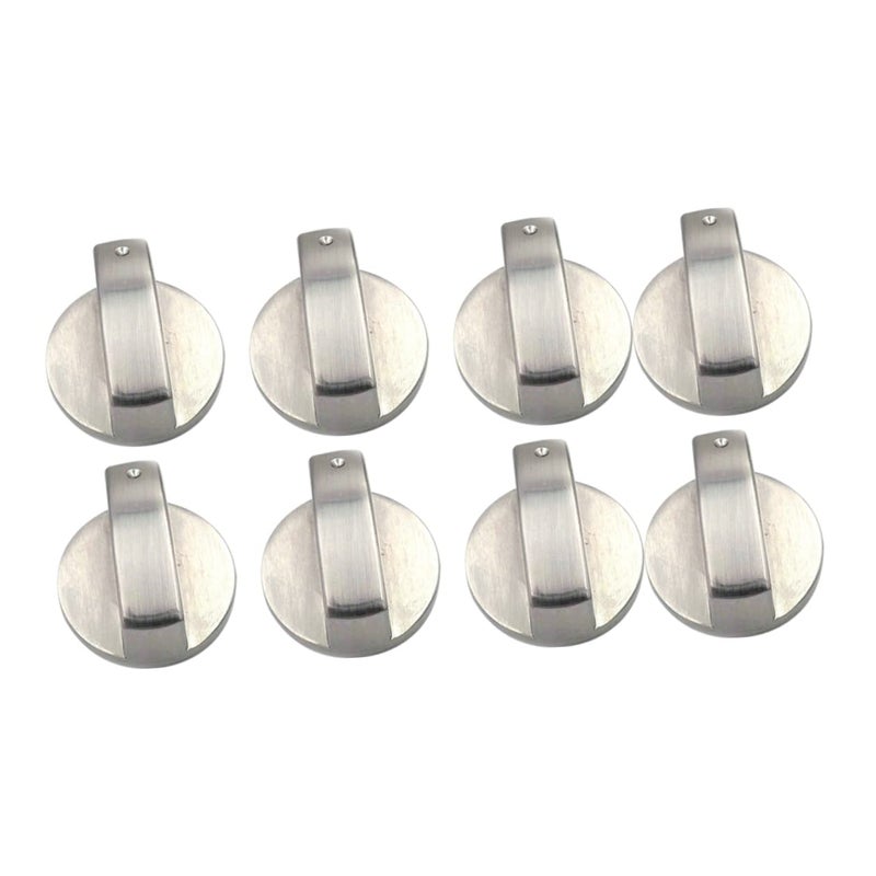 8 Pcs Metal Gas Stove Knobs Replacement On Off Control Dials Easy Installation - Image 2