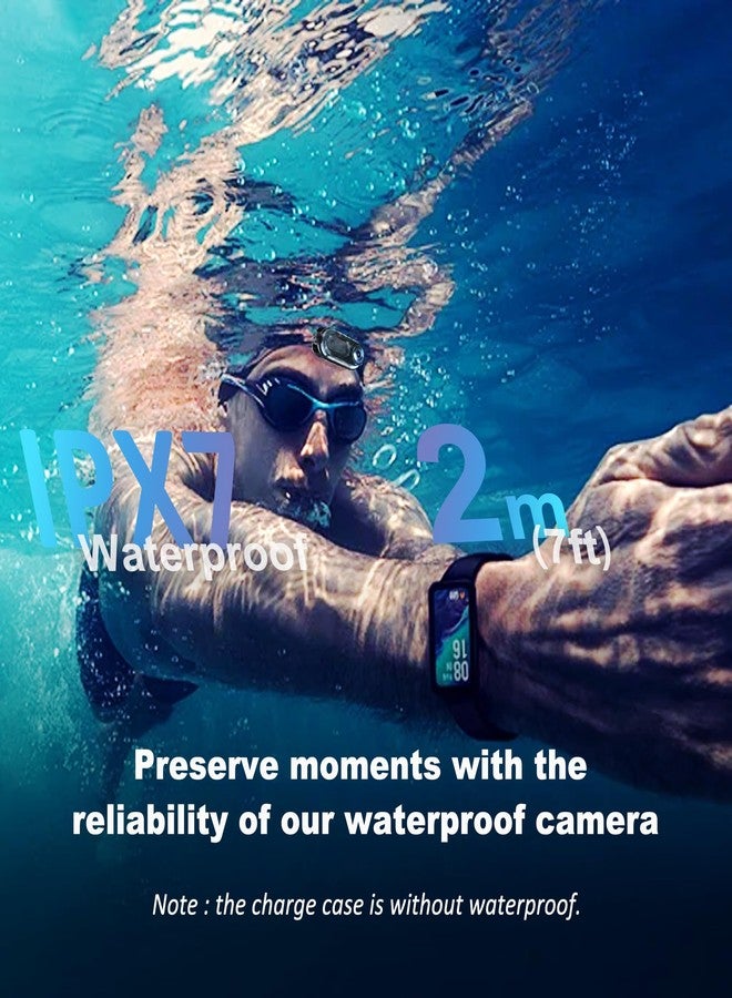 Catchallway Mini Body Camera Action Cam with Auido & Video Recording -128G IPX7 Waterproof Thumb Size Hands Free Body Worn Cameras - Wearable Portable Camcorder for Work Travel Pet Walk Vlog(Black) - Image 5