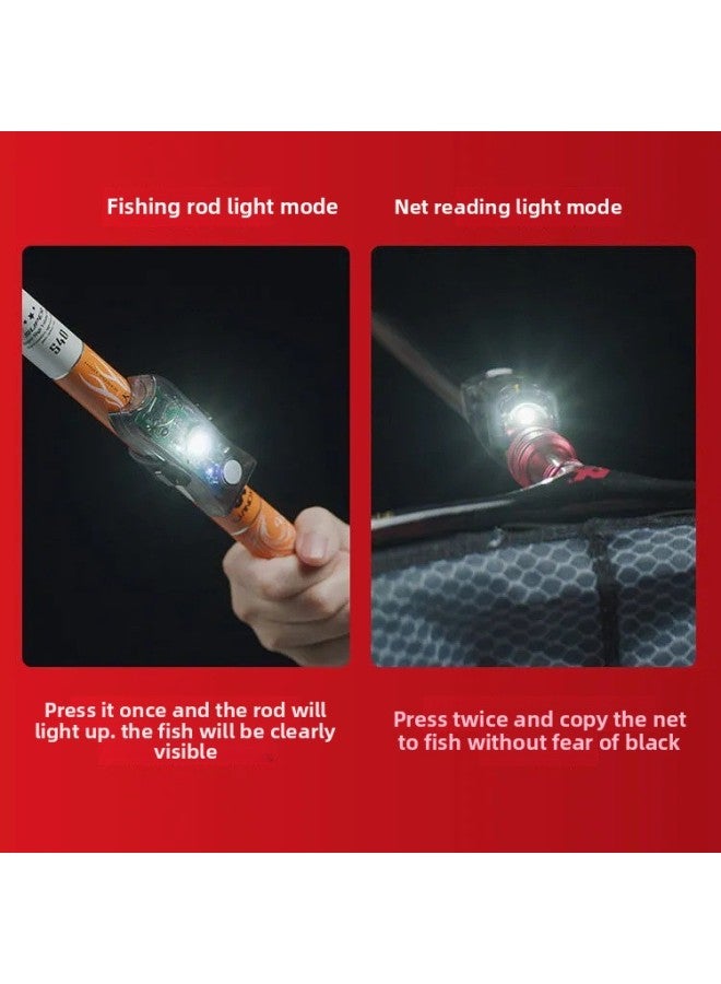 Fishing Special Fishing Lamp Fishing Gear Supplies USB Charging Fishing Lamp One Light Dual-purpose Fishing Rod Dip Net Induction Lamp