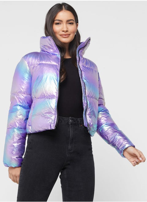 Zip Through Puffer Jacket