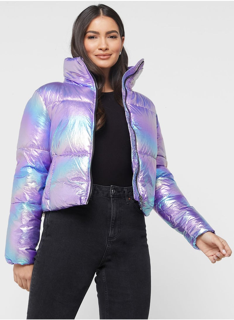 ONLY - Zip Through Puffer Jacket - Image 1