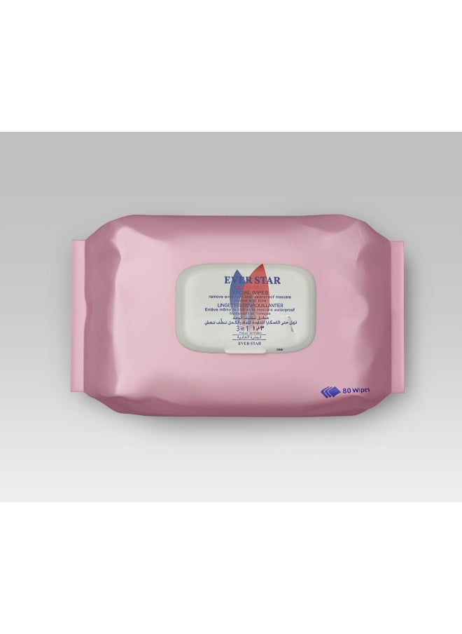 Ever star 80-Piece Make Up Remover Wet Wipes White  - Image 2