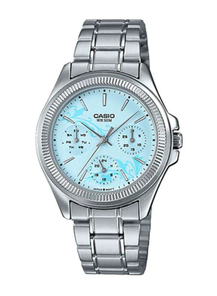 CASIO Analog Quartz Blue Dial Stainless Steel Women's Watch LTP-2088D-2A2