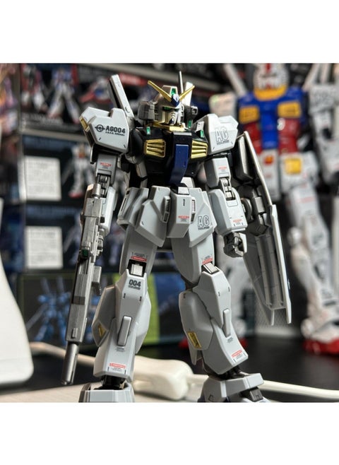 HG Gundam Model Assembled Life Attack Free Mobile Soldier Red Heresy Mecha Unicorn MG Hand Toy-Color:Mark Rabbit+gun Shield Cannon Shield+bracket-1.model+stickers