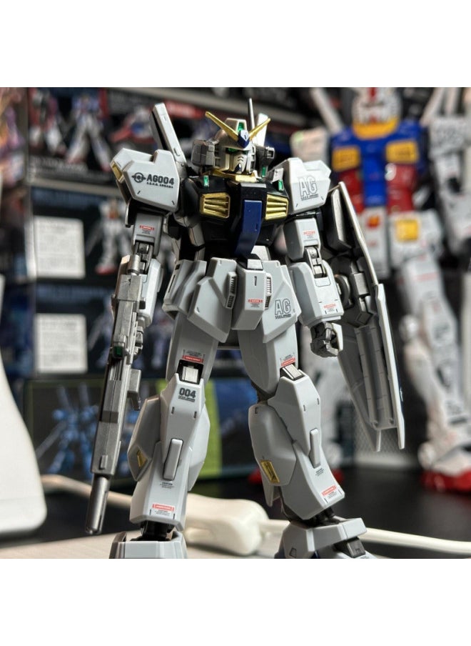 HG Gundam Model Assembled Life Attack Free Mobile Soldier Red Heresy Mecha Unicorn MG Hand Toy-Color:Mark Rabbit+gun Shield Cannon Shield+bracket-1.model+stickers