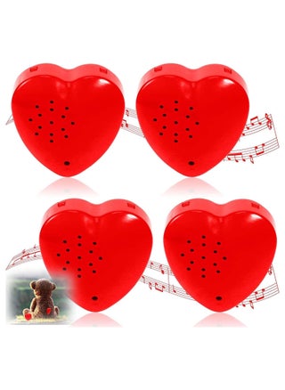 Voice Recorder for Stuffed Animal, 30 Seconds Stuffed Animal Voice Recorder Box, Bear Toy Push Button Sound Recorder, Heartbeat Recorder, Recording Device Sound Module for Toys, 4 Pcs (Red) - pzsku/ZC317D7E2798EB570C0D9Z/45/_/1727144119/9f29bc51-dbc9-404b-826b-85e1807767f4