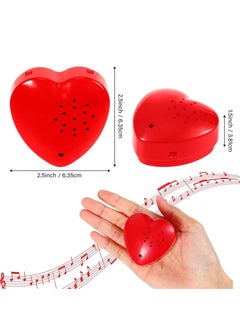 Furtey Voice Recorder for Stuffed Animal, 30 Seconds Stuffed Animal Voice Recorder Box, Bear Toy Push Button Sound Recorder, Heartbeat Recorder, Recording Device Sound Module for Toys, 4 Pcs (Red)  - Image 3