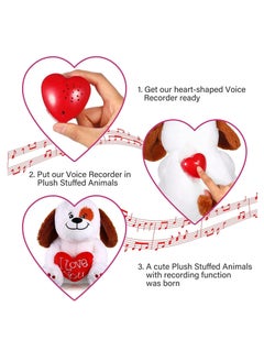 Furtey Voice Recorder for Stuffed Animal, 30 Seconds Stuffed Animal Voice Recorder Box, Bear Toy Push Button Sound Recorder, Heartbeat Recorder, Recording Device Sound Module for Toys, 4 Pcs (Red)  - Image 4