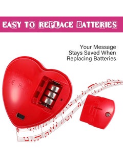 Furtey Voice Recorder for Stuffed Animal, 30 Seconds Stuffed Animal Voice Recorder Box, Bear Toy Push Button Sound Recorder, Heartbeat Recorder, Recording Device Sound Module for Toys, 4 Pcs (Red)  - Image 5