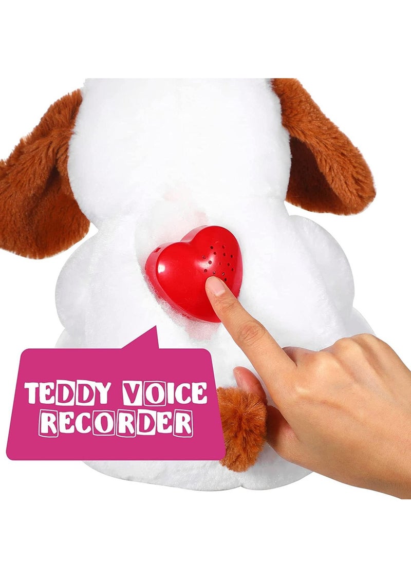 Furtey - Voice Recorder for Stuffed Animal, 30 Seconds Stuffed Animal Voice Recorder Box, Bear Toy Push Button Sound Recorder, Heartbeat Recorder, Recording Device Sound Module for Toys, 4 Pcs (Red) - Image 1