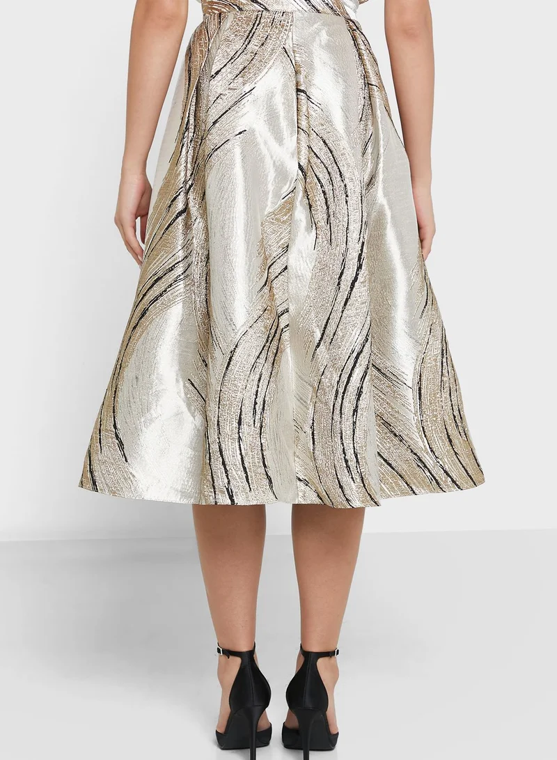 BERTY Printed High Waist Skirt