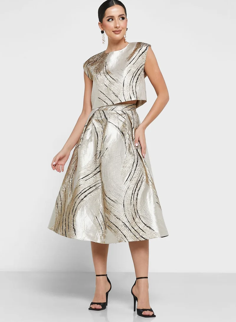 BERTY Printed High Waist Skirt