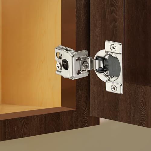 HomeExpert Home Expert 10 Pack 5 Pairs 1516 Overlay Soft Close Cabinet Hinges Satin Nickel Stainless Steel Concealed Hinges with 3D SelfClosing for Face Frame Doors Kitchens - Image 3