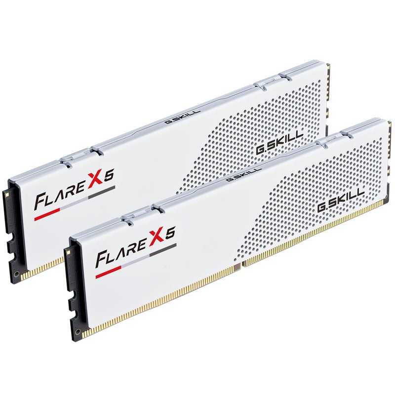 G.Skill GSKILL Flare X5 Series DDR5 RAM AMD Expo 64GB 2x32GB 6000MTs CL28363696 140V Desktop Computer Memory UDIMM Matte White F56000J2836G32GX2FX5W - Image 2