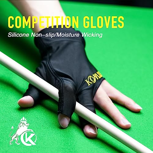 KONLLEN Billiards Gloves for Left Hand/Right Hand L/XL Pool Gloves Professional Non-Slip Adjustable Breathable Snooker Gloves Popular Sizes for Men & Women - Image 2